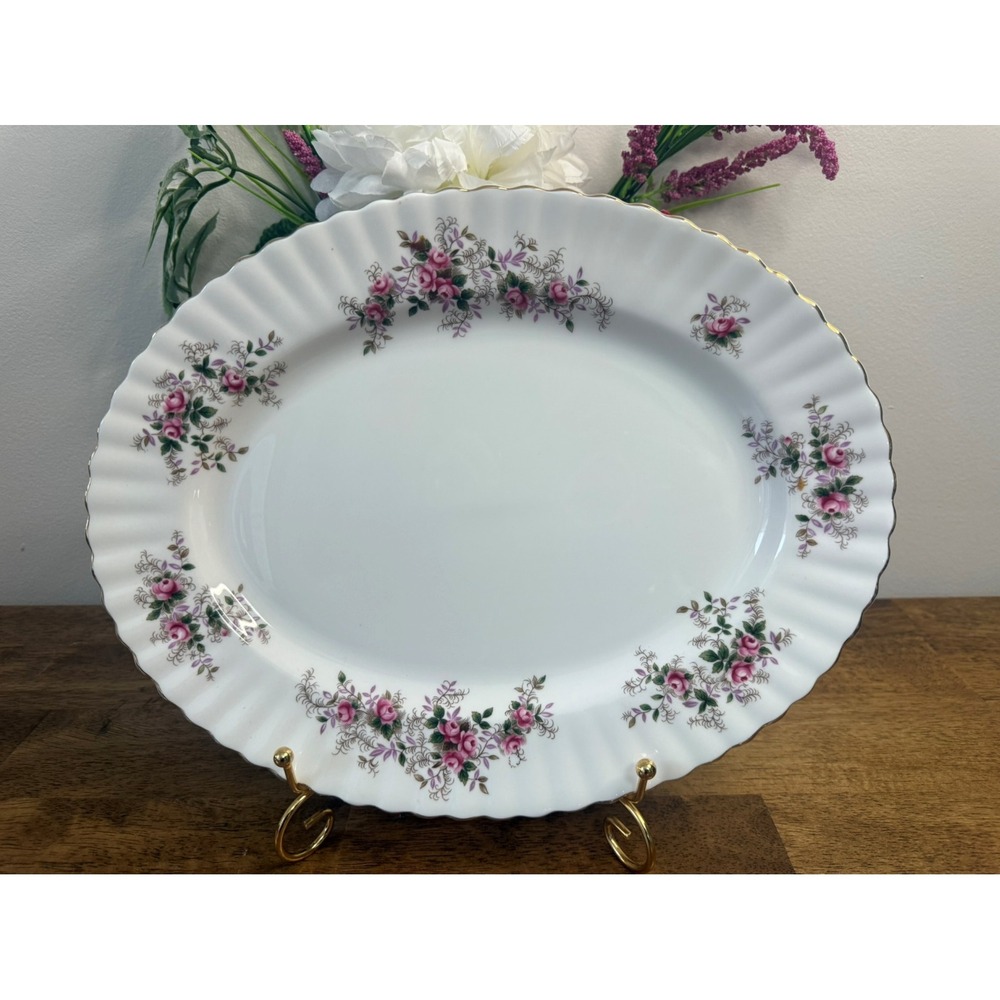 Royal Albert Lavender Rose Large Serving Platter Bone China England‎ Vintage